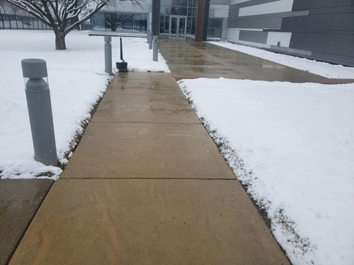 snow sidewalk