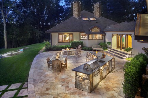 Outdoor Kitchens That Bring The Heat Great Falls Va Landscaping Company Rossen Landscape